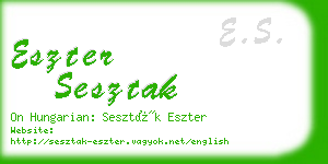 eszter sesztak business card